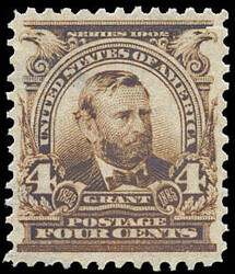 1903, 4¢ Grant, brown (Scott 303), o.g., never hinged, Very Fine, ...