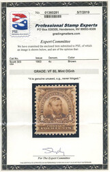 1903, 4¢ Grant, brown (Scott 303), o.g., never hinged, Very Fine, ...