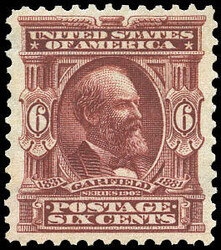 1903, 6¢ Garfield, claret (Scott 305), o.g., never hinged, Very Fine ...