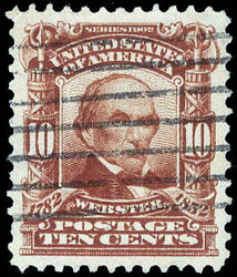 1903, 10¢ Webster, pale red brown (Scott 307), beautifully well ...