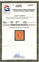 1903, 50¢ Jefferson, orange (Scott 310), choice centering amid ...