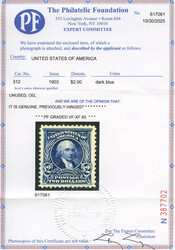 1903, $2 Madison, dark blue (Scott 312), an unusually nice example of ...