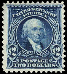 1903, $2 Madison, dark blue (Scott 312), o.g., hinged, Fine to Very ...