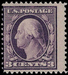 1909, 3¢ Washington, deep violet, type I, on bluish paper (Scott ...