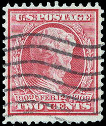 1909, 2¢ Lincoln Centenary, bluish paper (Scott 369), wavy line ...