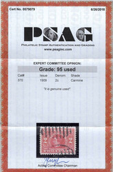 1909, 2¢ Alaska-Yukon (Scott 370), outstandingly choice, Extremely ...