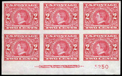1909, 2¢ Alaska-Yukon, imperf. (Scott 371), plate block of 6, o.g., ...