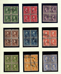 1910-11, Washington-Franklins, S.L. watermark, 1¢ to 13¢ complete ...