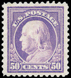 1917, 50¢ Franklin, red violet, perf. 11 (Scott 517), a beautifully ...