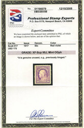 1917, 50¢ Franklin, red violet, perf. 11 (Scott 517), a beautifully ...