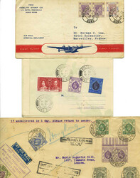 Hong Kong, 1936-1939, First Flights, 3 covers, including 1936 Hong ...