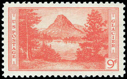 1934, 9¢ Glacier National Park, perforated (Scott 748), o.g., never ...