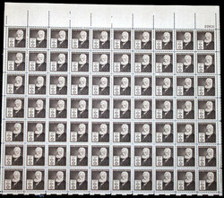 1940, Famous Americans complete (Scott 859-893), full sheets of 70, o ...