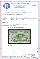 1949, 3¢ Puerto Rico Election (Scott 983), o.g., never hinged, ...