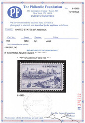 1950, 3¢ Kansas City (Scott 994), o.g., never hinged, Superb, with ...