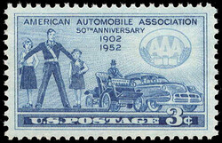 1952, 3¢ American Automobile Association (Scott 1007), o.g., never ...