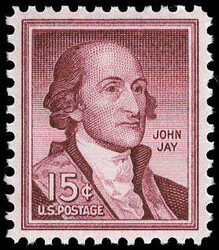 1958, Liberty Issue, 15¢ John Jay (Scott 1046), o.g., never hinged, ...