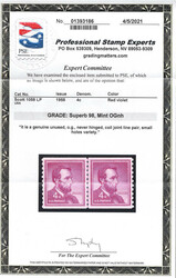 1958, Liberty Issue, 4¢ Lincoln, horizontal coil, small perf. holes, ...