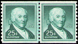 1973, Liberty Issue, 25¢ Paul Revere, horizontal coil, tagged, shiny ...