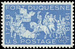 1958, 4¢ Fort Duquesne (Scott 1123), o.g., never hinged, Superb, ...