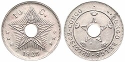 Belgian Congo, Colony, Albert I, 10 Centimes Copper-Nickel 1928, ...