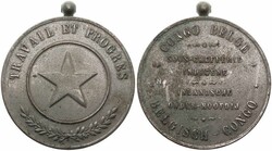 Belgian Congo, Colony, Albert I, Medal in White metal ND (1909-1934), ...