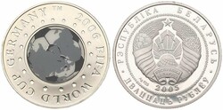 Belarus, Republic, 20 Roubles Silver 2005, World Cup Soccer, ...