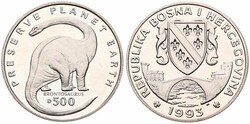 Bosnia-Herzegovina, Republic, 500 Dinara Copper-Nickel 1993, ...