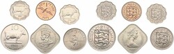 Guernsey, British Dependency, Good lot with 6 different older ...