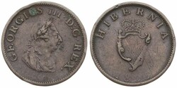 Ireland, British Dependency, George III, 1/2 Penny Copper 1805, ...