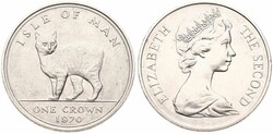 Isle of Man, British Dependency, Elizabeth II, 1 Crown Copper-Nickel ...