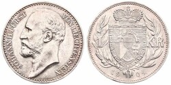 Liechtenstein, Principality, Prince John II, 1 Krone Silver 1904, ...