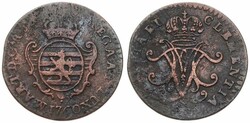 Luxembourg, Grand Duchy, Maria Theresia, 1 Liard Copper 1760, Crowned ...