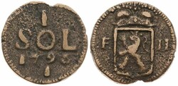 Luxembourg, Grand Duchy, Siege Coinage, Frans II, 1 Sol Copper 1795, ...