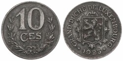 Luxembourg, Grand Duchy, Charlotte, 10 Centimes Iron 1923, National ...