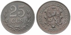 Luxembourg, Grand Duchy, Charlotte, 25 Centimes Iron 1920, National ...