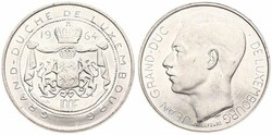 Luxembourg, Grand Duchy, Charlotte, 100 Francs Silver 1964, Head of ...