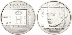 Luxembourg, Grand Duchy, Jean, 500 Francs Silver 2000, Coronation of ...