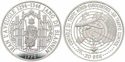 Luxembourg, Grand Duchy, Jean, 20 Ecu Silver 1996, Air Trafic Control ...
