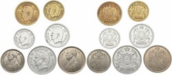Monaco, Principality, Louis II, 1, 1, 2, 2, 5, 10 & 20 Francs ...