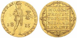 Netherlands, Trade Coinage, 1 Ducat Gold 1815, Standing knight ...