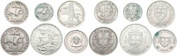 Portugal, Republic, Good lot with 6 different older silver ...