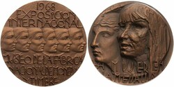 Portugal, Republic, Medal in Bronze 1968, International Exhibition - ...