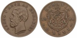 Romania, Kingdom, Carol I, 2 Bani Copper 1900B, Bearded head left, KM ...