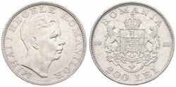 Romania, Kingdom, Mihai I, 200 Lei Silver 1942, Head right, KM 63, XF ...