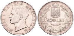 Romania, Kingdom, Mihai I, 250 Lei Silver 1941, Head left, KM 59.2, ...