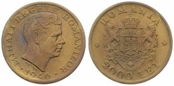 Romania, Kingdom, Mihai I, 2000 Lei Brass 1946, Head right, KM 69, XF ...