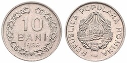 Romania, Peoples Republic, 10 Bani Copper-Nickel 1956, National ...