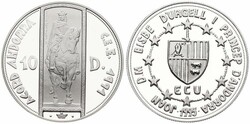Andorra, Principality, 10 Diners Silver 1995, Ramon Berenguer III on ...