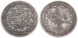 Turkey, Sultanate, Muhammad V, 5 Kurush Silver AH1327/3, Toughra ...
